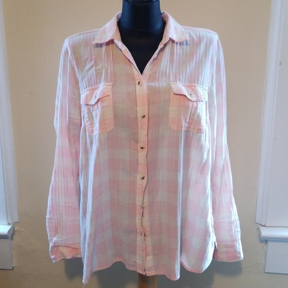 Light Pink & White check top